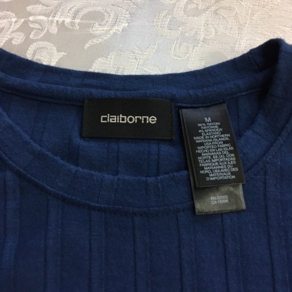 EUC - Claiborne, Men, Crewneck Sweater, Long Sleeve, Blue, size M - Picture 11 of 14
